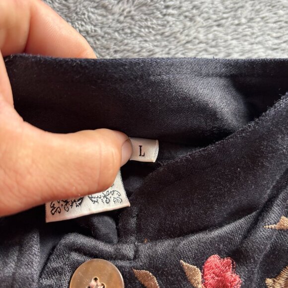 Parsley Sage Womens Jacket Large Floral Heavily Embroidered Asian Inspired 18482 - Picture 8 of 9